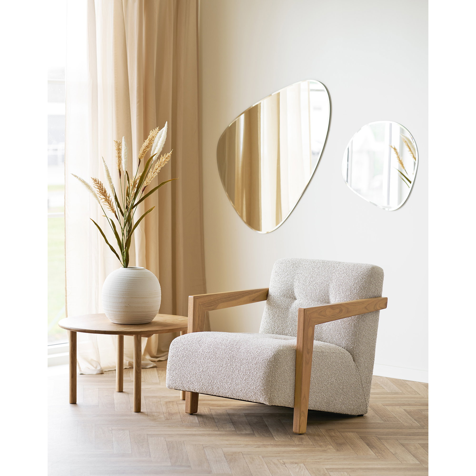 Caracas Loungestol med armlæn, beige, HN1321 - Billede 8