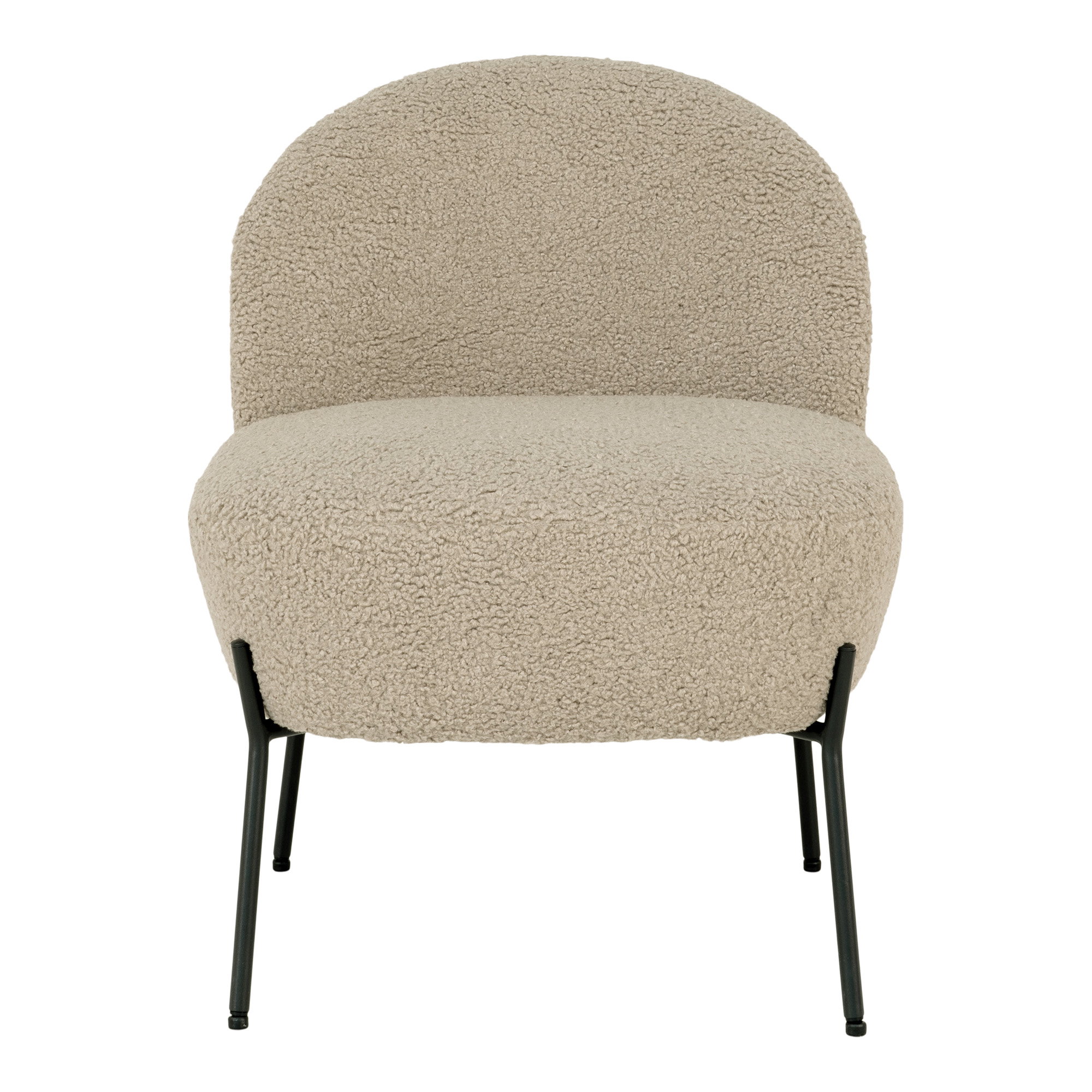 Merida Loungestol, kunstig lammeskind, gråbrun, sorte ben, HN1091 - Billede 2
