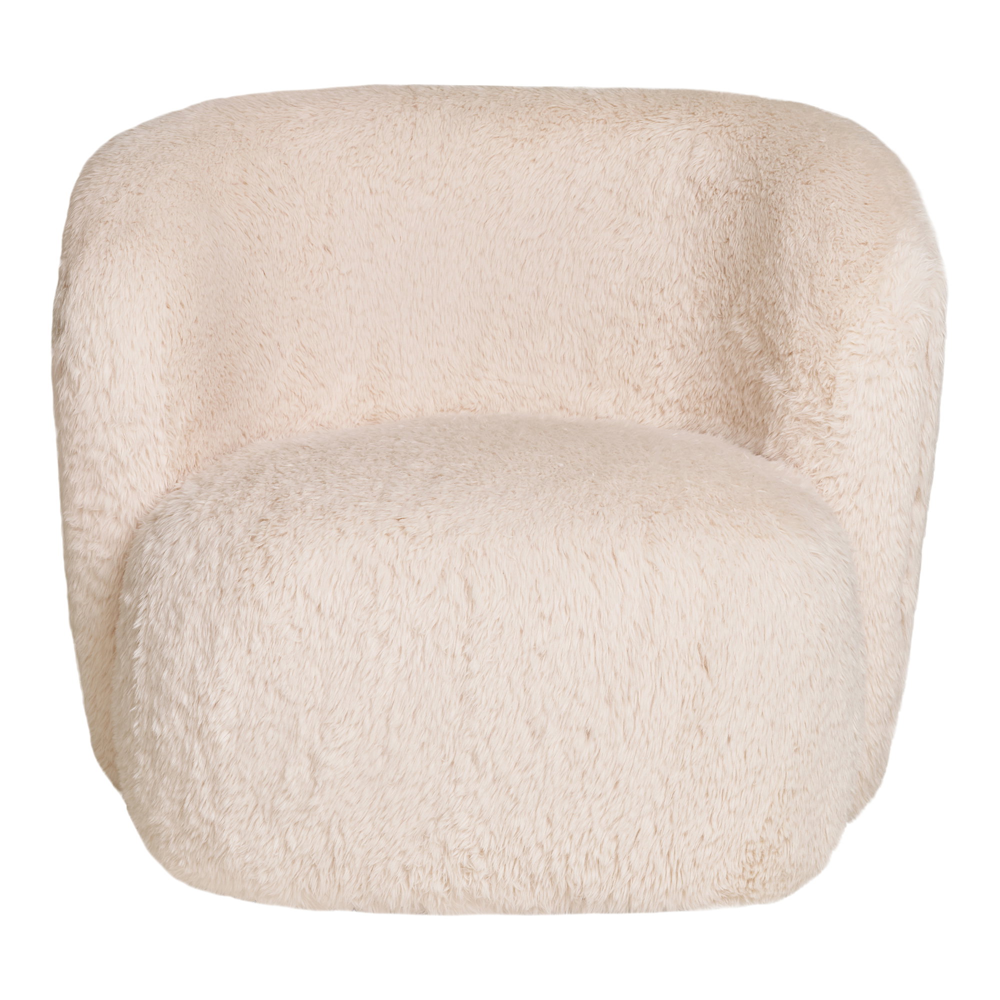 Setubal Loungestol, imiteret pels, off-white, HN1093 - Billede 2