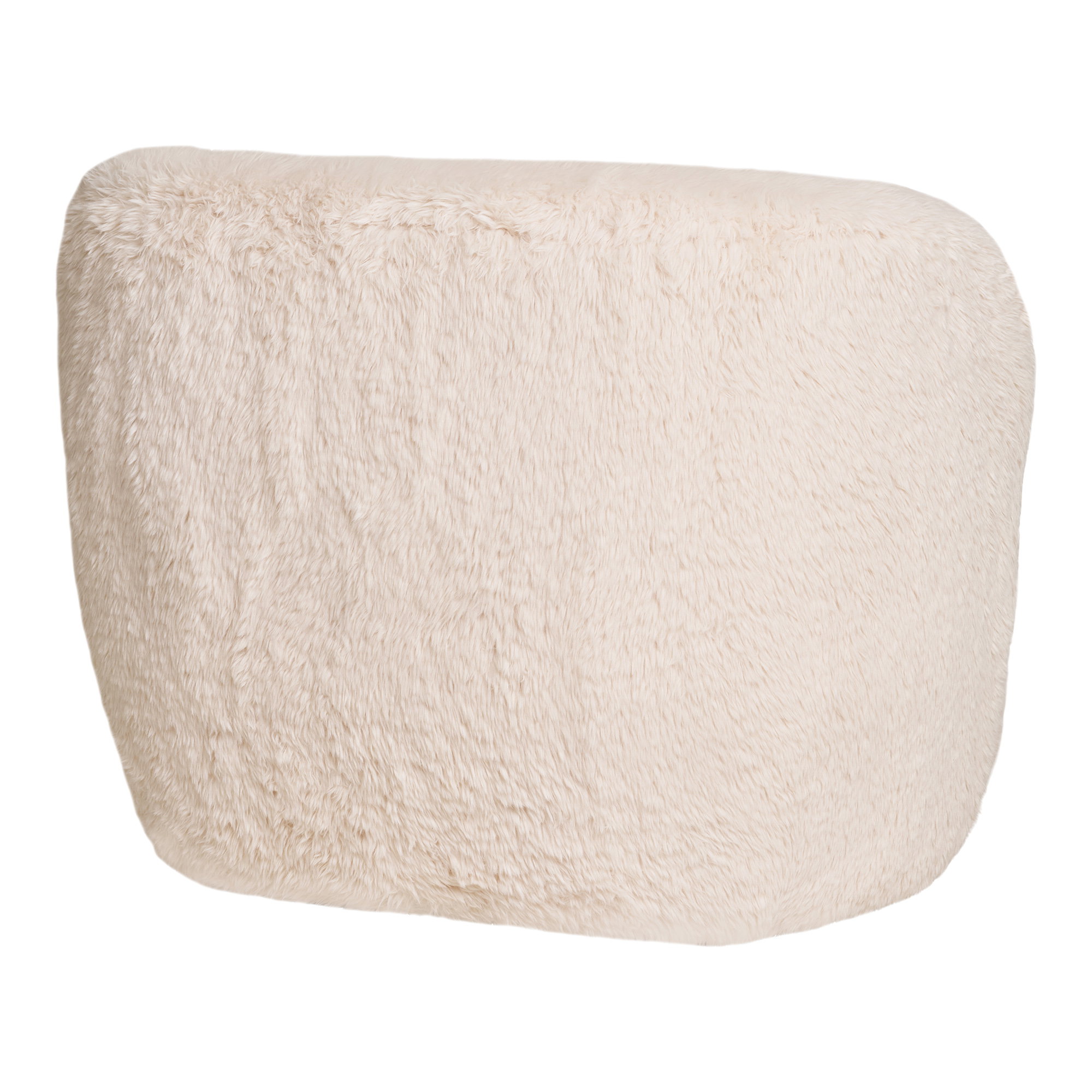 Setubal Loungestol, imiteret pels, off-white, HN1093 - Billede 4