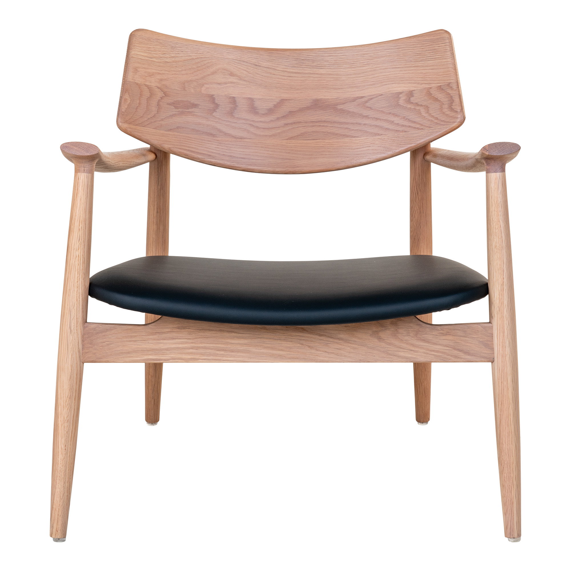 Olvera Loungestol, egetræ/PU sæde, natur/sort, HN1200 - Billede 2