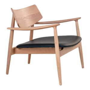 Olvera Loungestol, egetræ/PU sæde, natur/sort, HN1200 - Billede 3