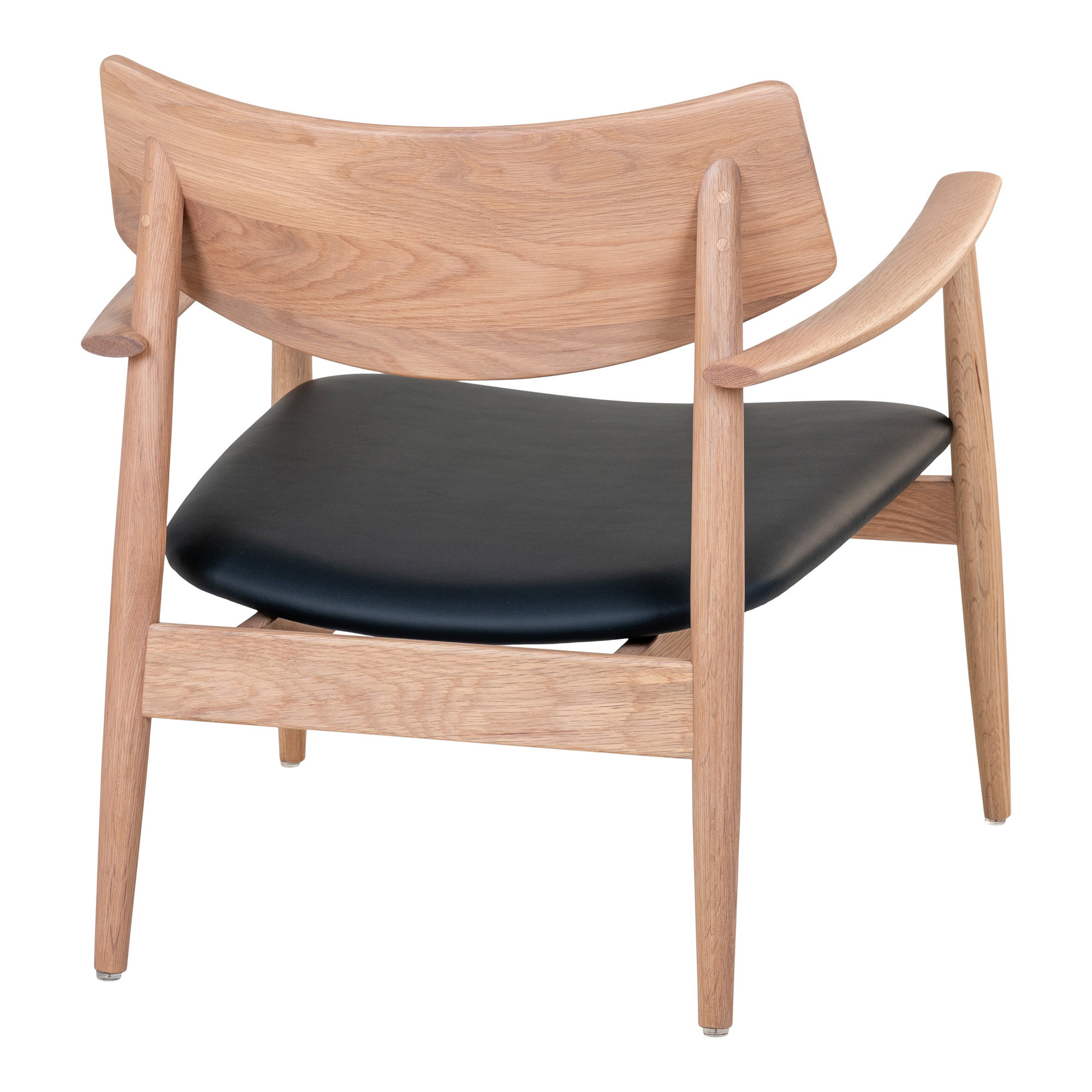 Olvera Loungestol, egetræ/PU sæde, natur/sort, HN1200 - Billede 4