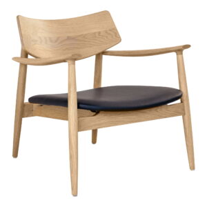 Olvera Loungestol, egetræ/PU sæde, natur/sort, HN1200