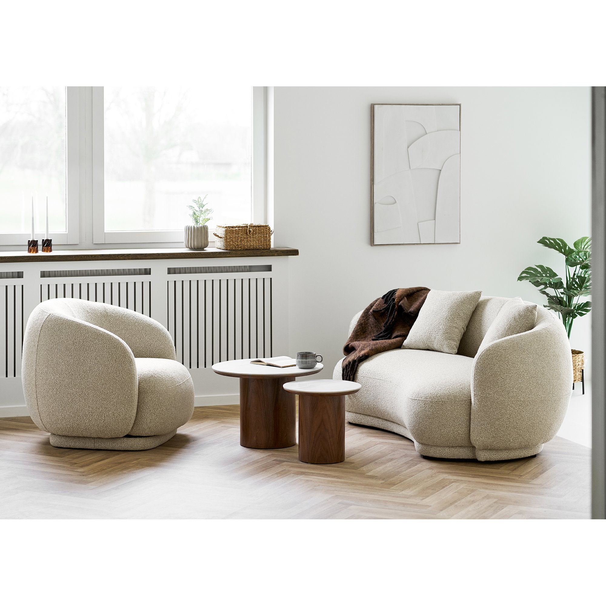 Hawkes Loungestol med drejefunktion, sand, HN1287 - Billede 8