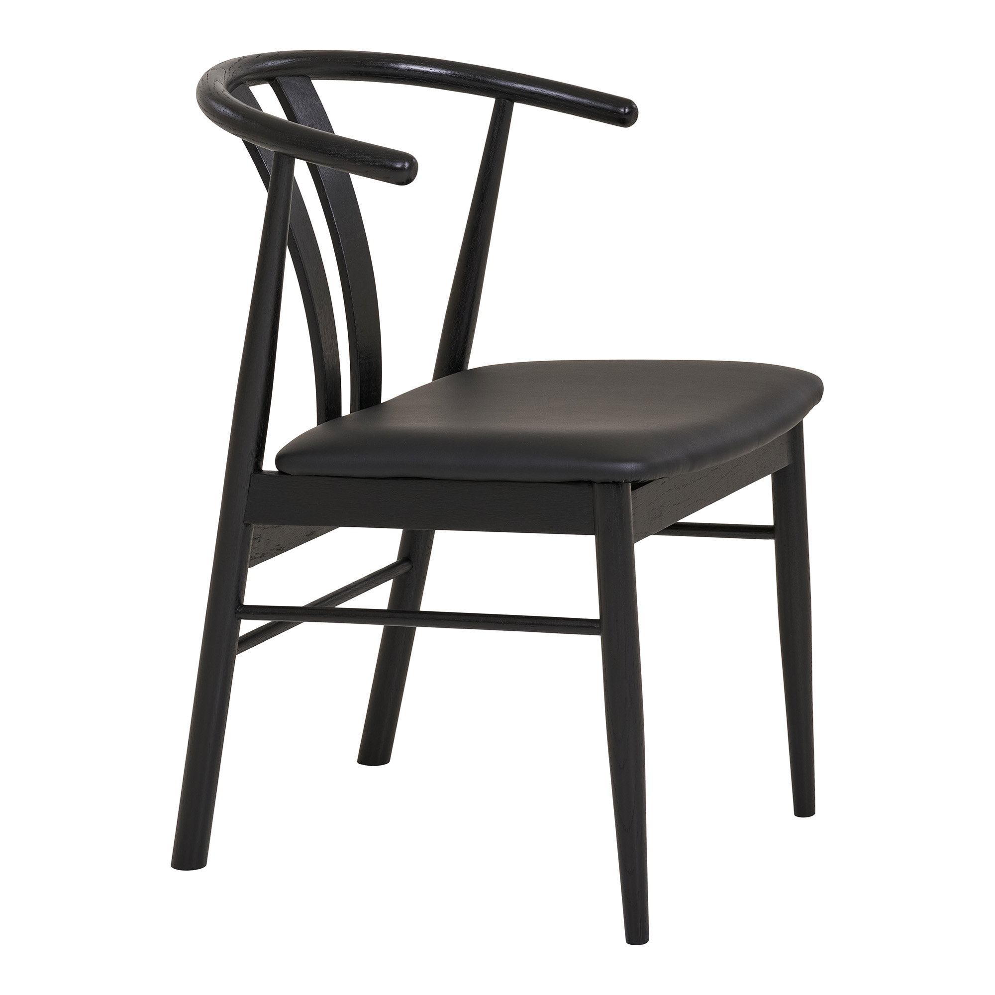 Artenara Spisebordsstol, eg/PU, sort, HN1219 – sæt af 2 - Billede 3