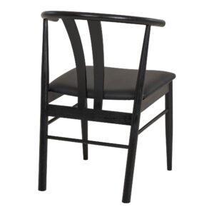 Artenara Spisebordsstol, eg/PU, sort, HN1219 – sæt af 2 - Billede 4