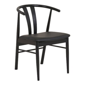 Artenara Spisebordsstol, eg/PU, sort, HN1219 – sæt af 2
