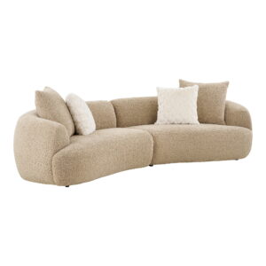 Alternative view of Dali sofa med 4 puder, lysebrun, HN1265