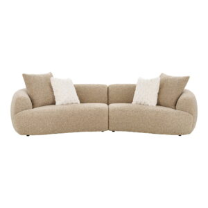 Dali sofa med 4 puder, lysebrun, HN1265