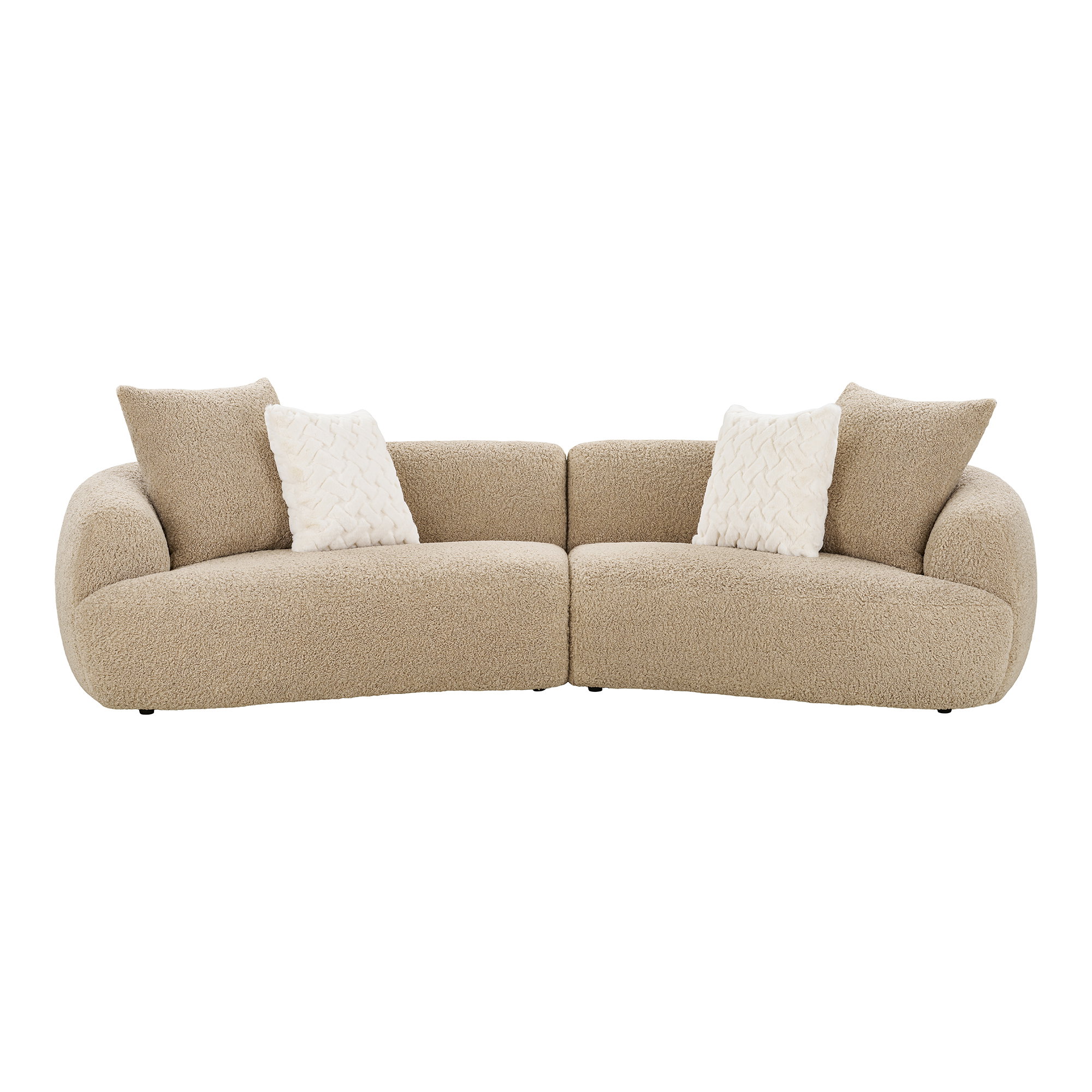 Dali sofa med 4 puder, lysebrun, HN1265