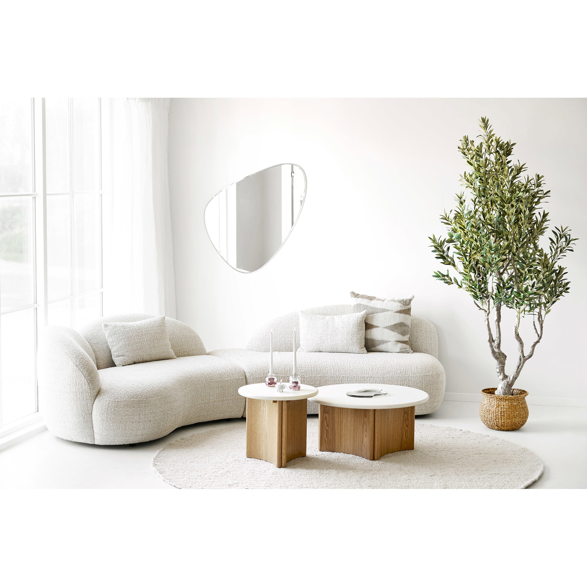 Amol Sofa med 3 puder, sand, HN1427 - Billede 5