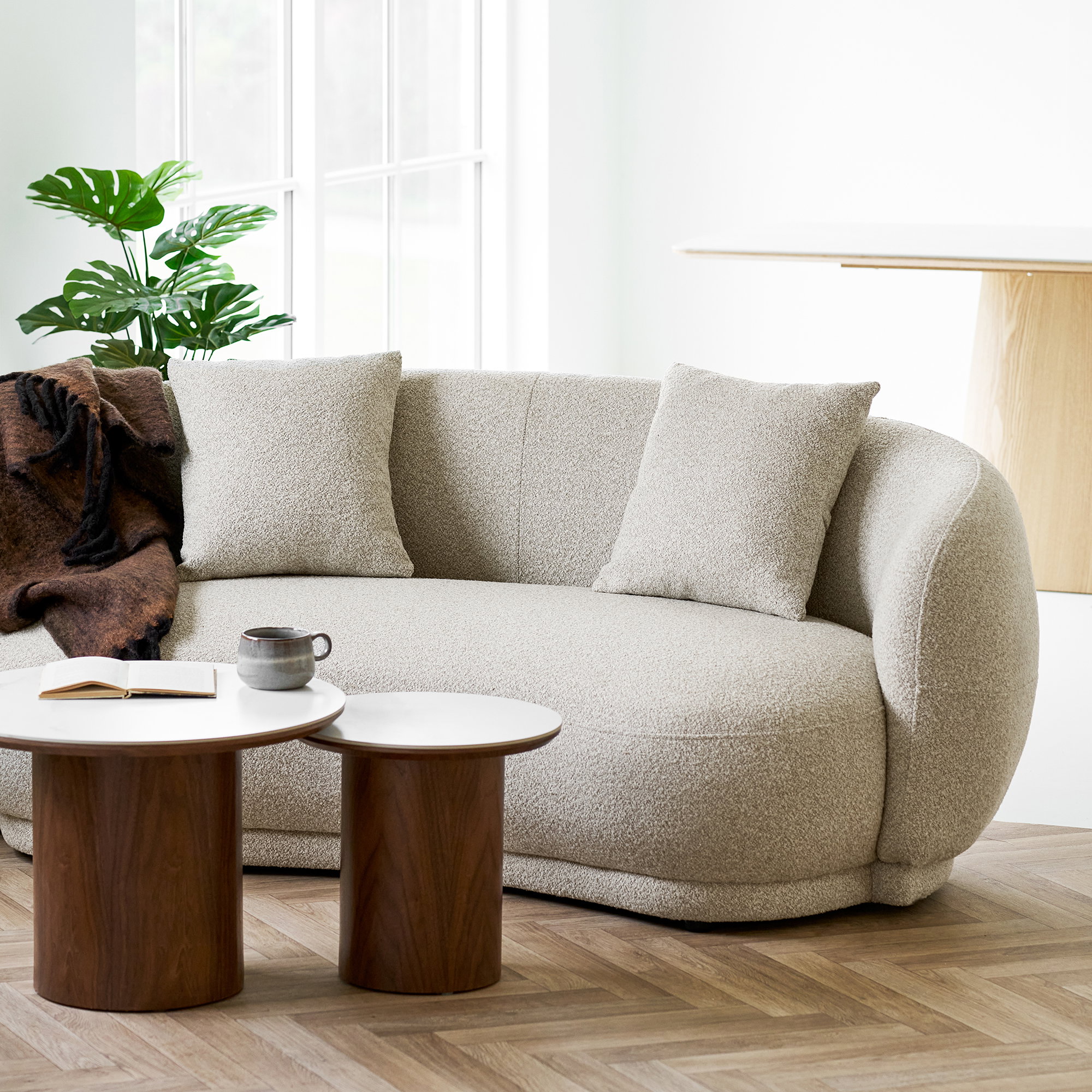 Hawkes 2,5 Personers sofa, 2 puder, sand, HN1287 - Billede 7