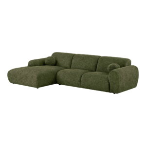 Alternative view of Clyde Loungesofa med to puder, venstrevendt, olivengrøn, HN1425