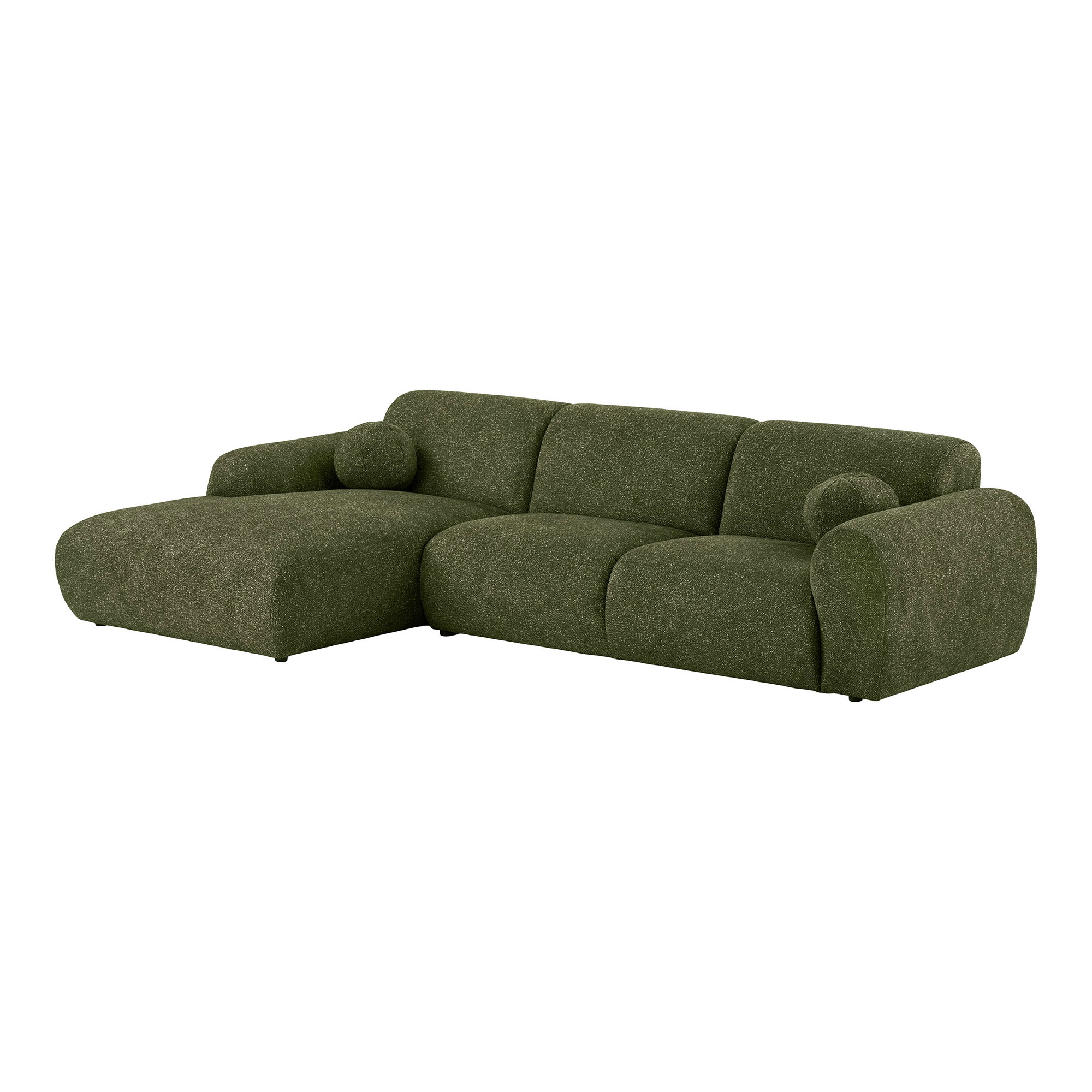 Clyde Loungesofa med to puder, venstrevendt, olivengrøn, HN1425 - Billede 2