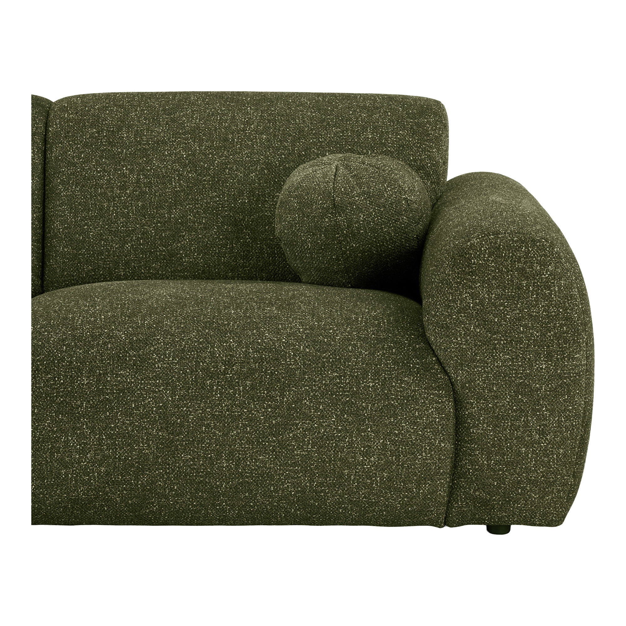 Clyde Loungesofa med to puder, venstrevendt, olivengrøn, HN1425 - Billede 3