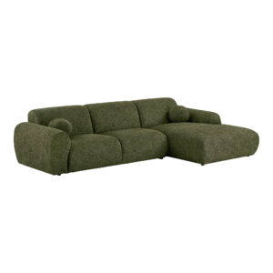 Alternative view of Clyde Loungesofa med to puder, højrevendt, olivengrøn, HN1425
