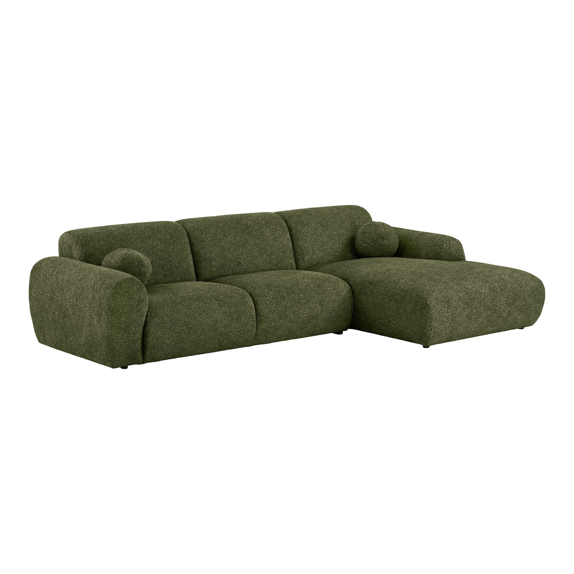 Clyde Loungesofa med to puder, højrevendt, olivengrøn, HN1425 - Billede 2