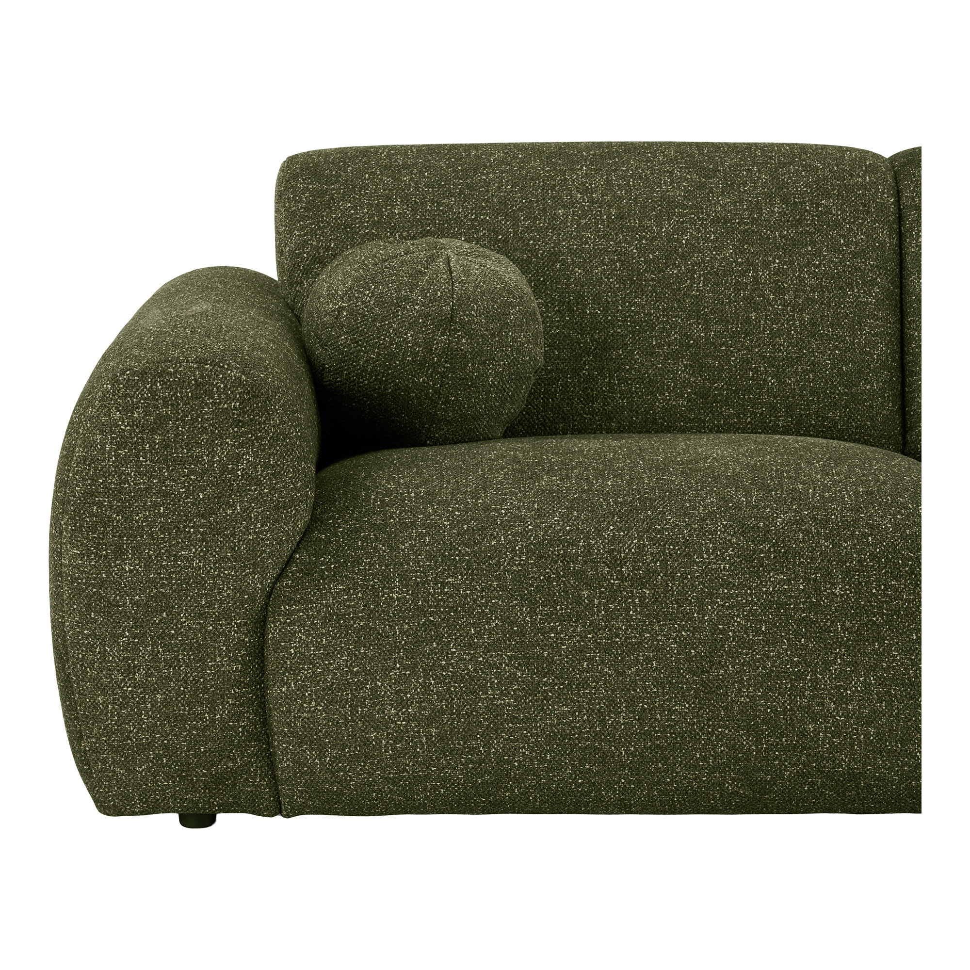 Clyde Loungesofa med to puder, højrevendt, olivengrøn, HN1425 - Billede 3