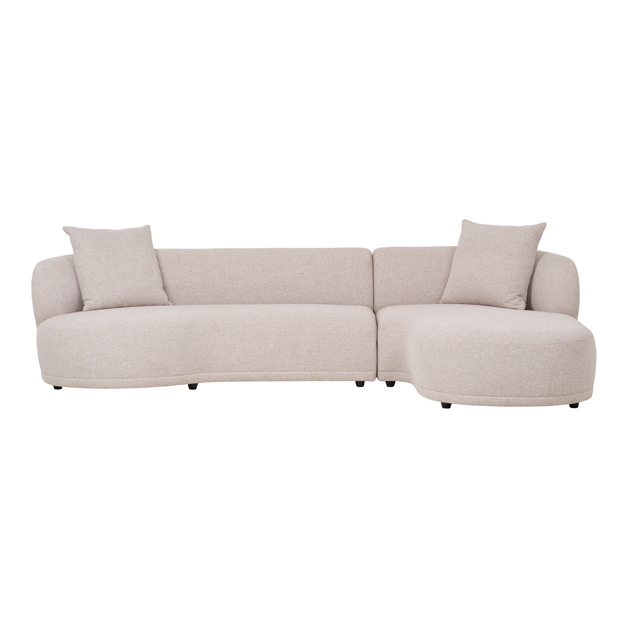 Kingston Loungesofa med 2 puder, højrevendt, natur, HN1295
