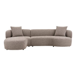 Kingston Lounge sofa med 2 puder, venstrevendt, brun, HN1299