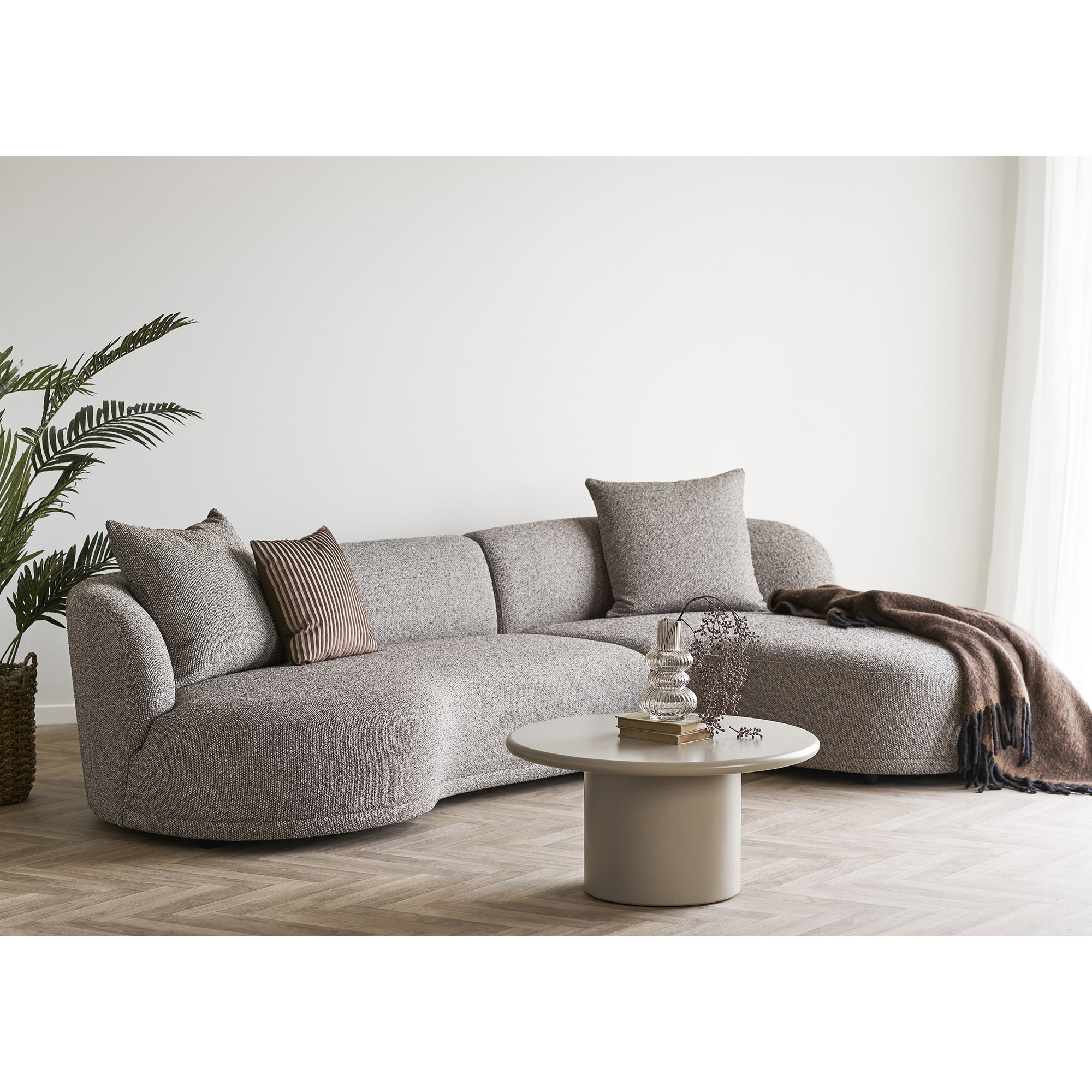 Kingston Loungesofa med 2 puder, højrevendt, brun, HN1299 - Billede 6