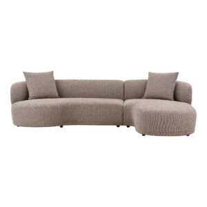 Kingston Loungesofa med 2 puder, højrevendt, brun, HN1299