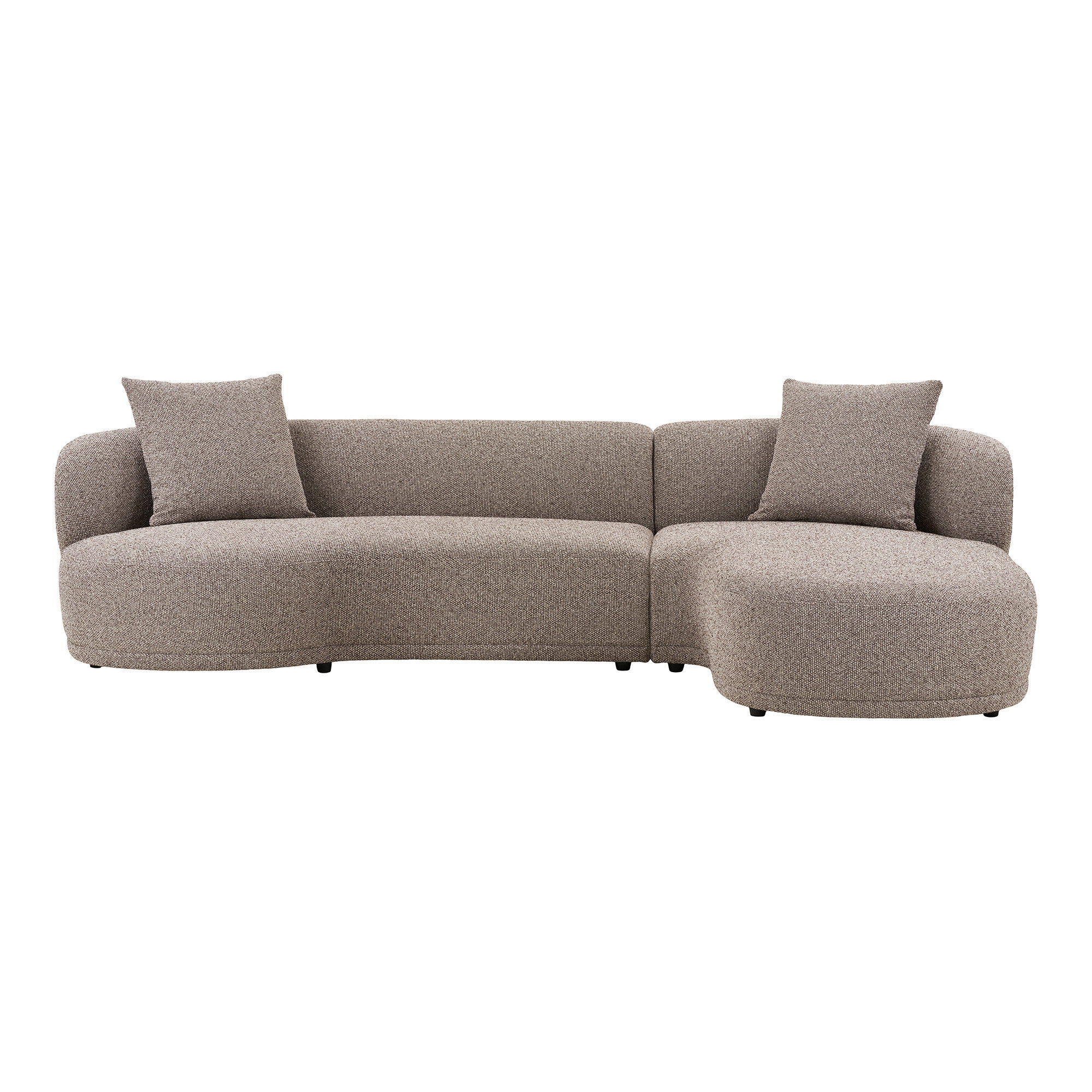 Kingston Loungesofa med 2 puder, højrevendt, brun, HN1299