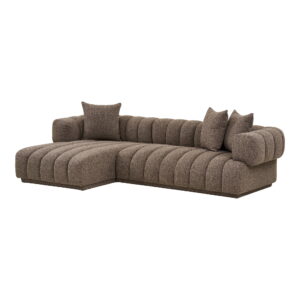 Alternative view of Aurora Loungesofa med 3 puder, venstrevendt, brun, HN1296