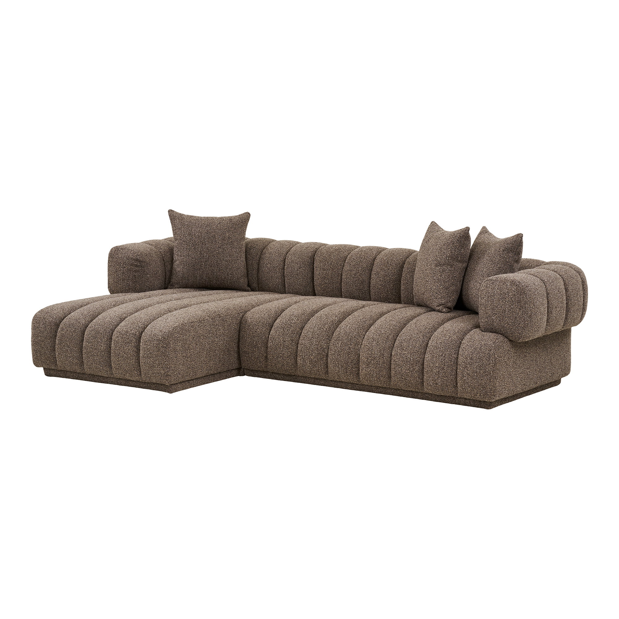Aurora Loungesofa med 3 puder, venstrevendt, brun, HN1296 - Billede 2