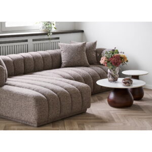 Aurora Loungesofa med 3 puder, venstrevendt, brun, HN1296 - Billede 7
