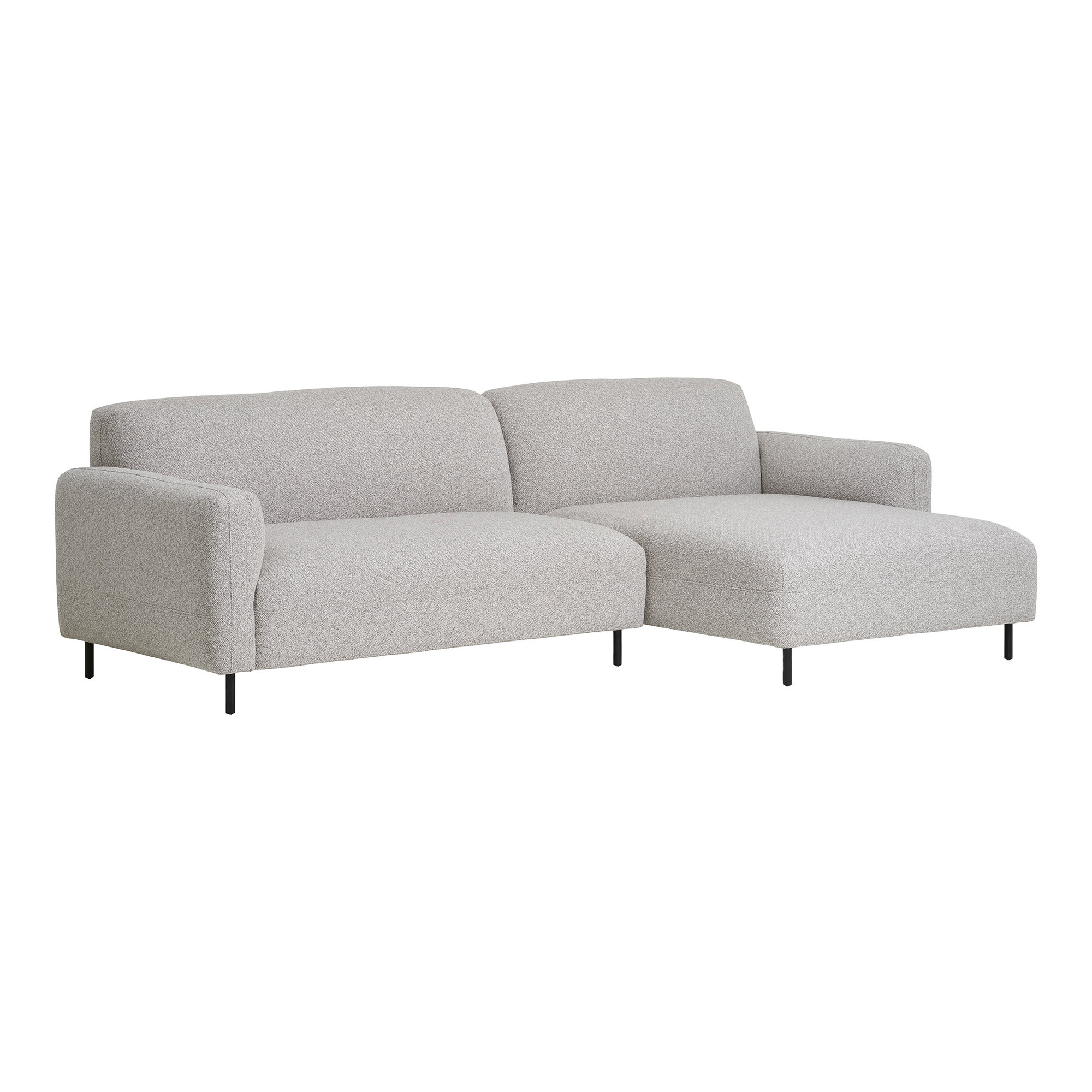 Salvador Loungesofa, højrevendt, bouclé, lysegrå, HN1253 - Billede 2