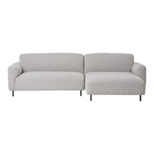 Salvador Loungesofa, højrevendt, bouclé, lysegrå, HN1253