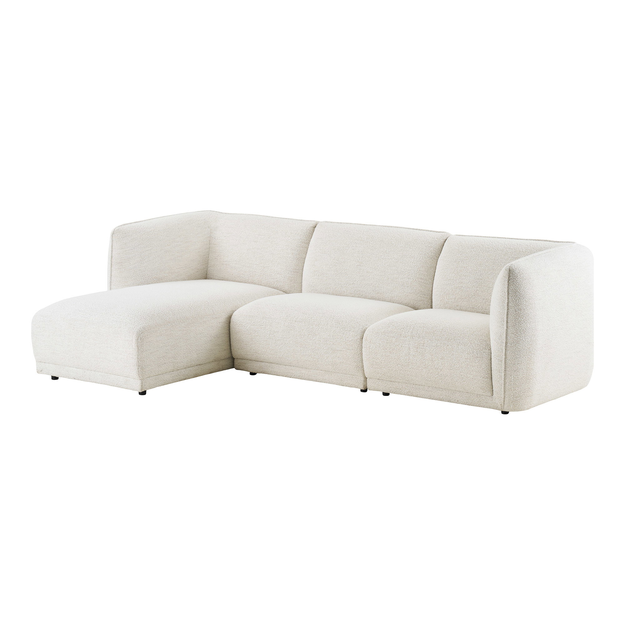 Noor Loungesofa med 2 puder, venstrevendt, off-white, HN1401 - Billede 2