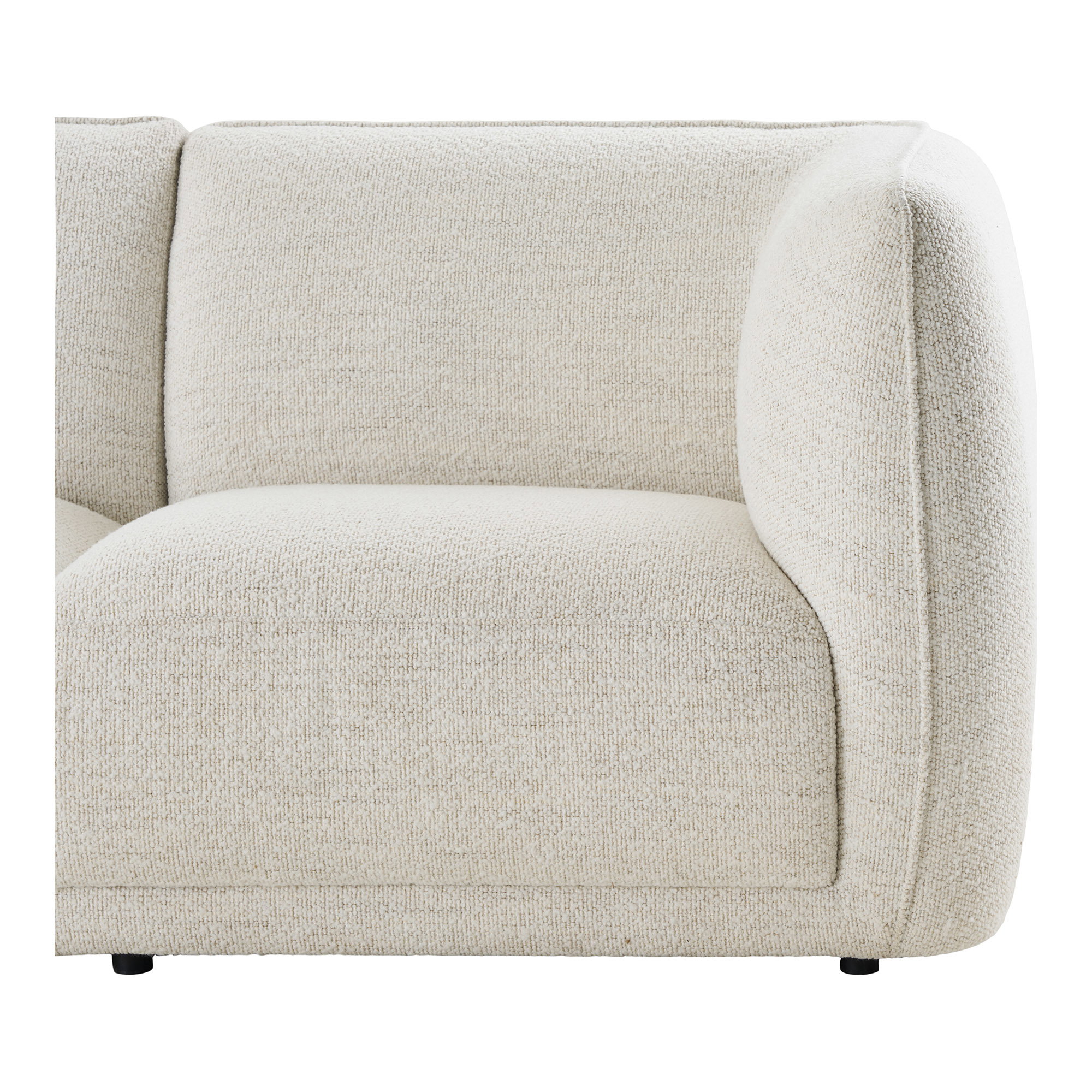 Noor Loungesofa med 2 puder, venstrevendt, off-white, HN1401 - Billede 3