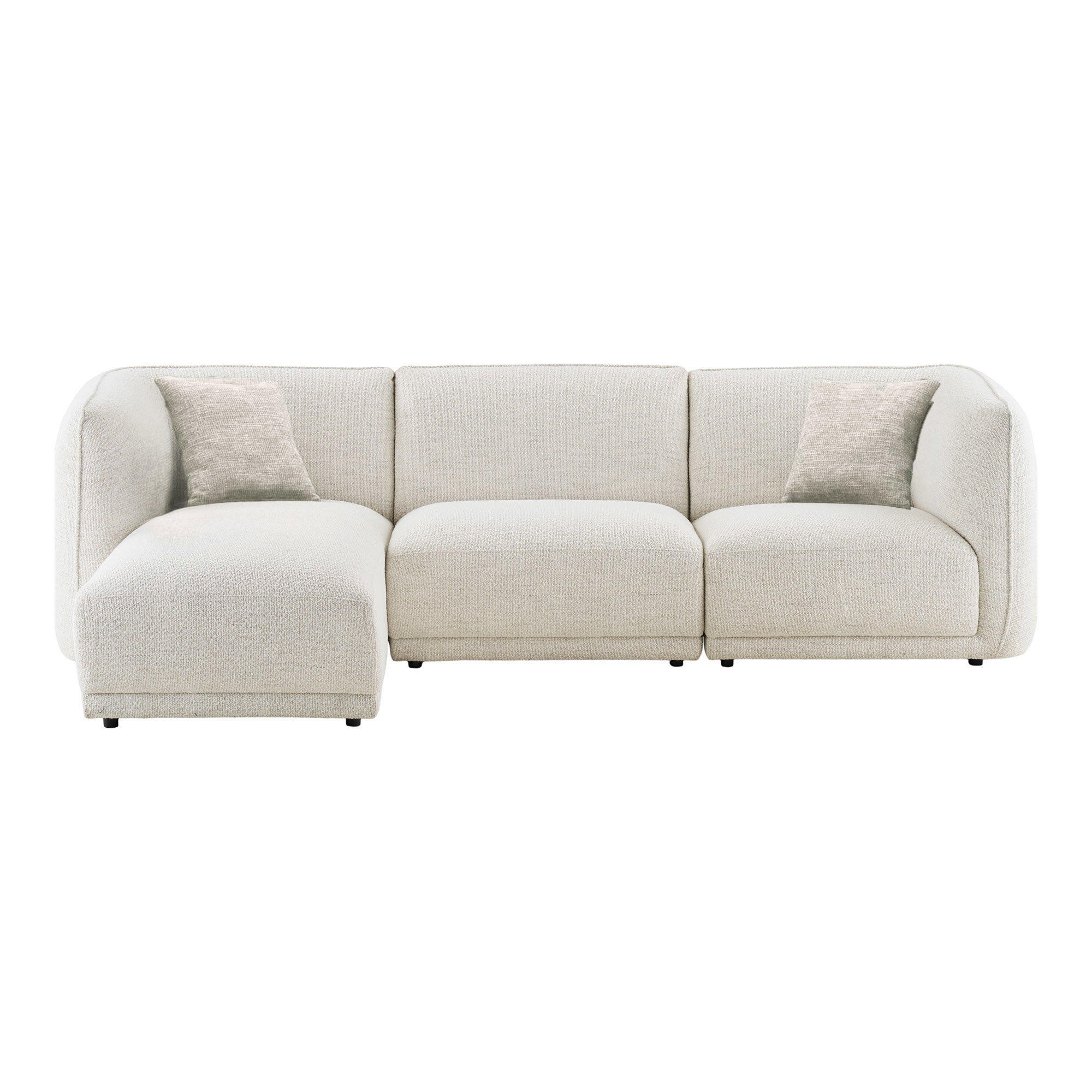 Noor Loungesofa med 2 puder, venstrevendt, off-white, HN1401