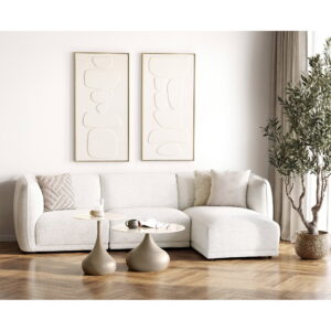 Noor Loungesofa med 2 puder, højrevendt, off-white, HN1401 - Billede 7