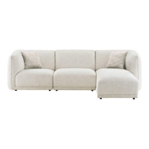 Noor Loungesofa med 2 puder, højrevendt, off-white, HN1401