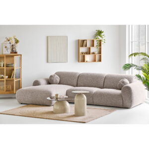 Clyde Loungesofa med to puder, venstrevendt, sten grå, HN1405 - Billede 6