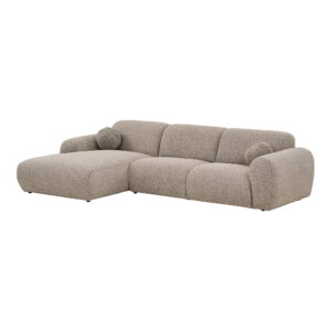 Alternative view of Clyde Loungesofa med to puder, venstrevendt, sten grå, HN1405