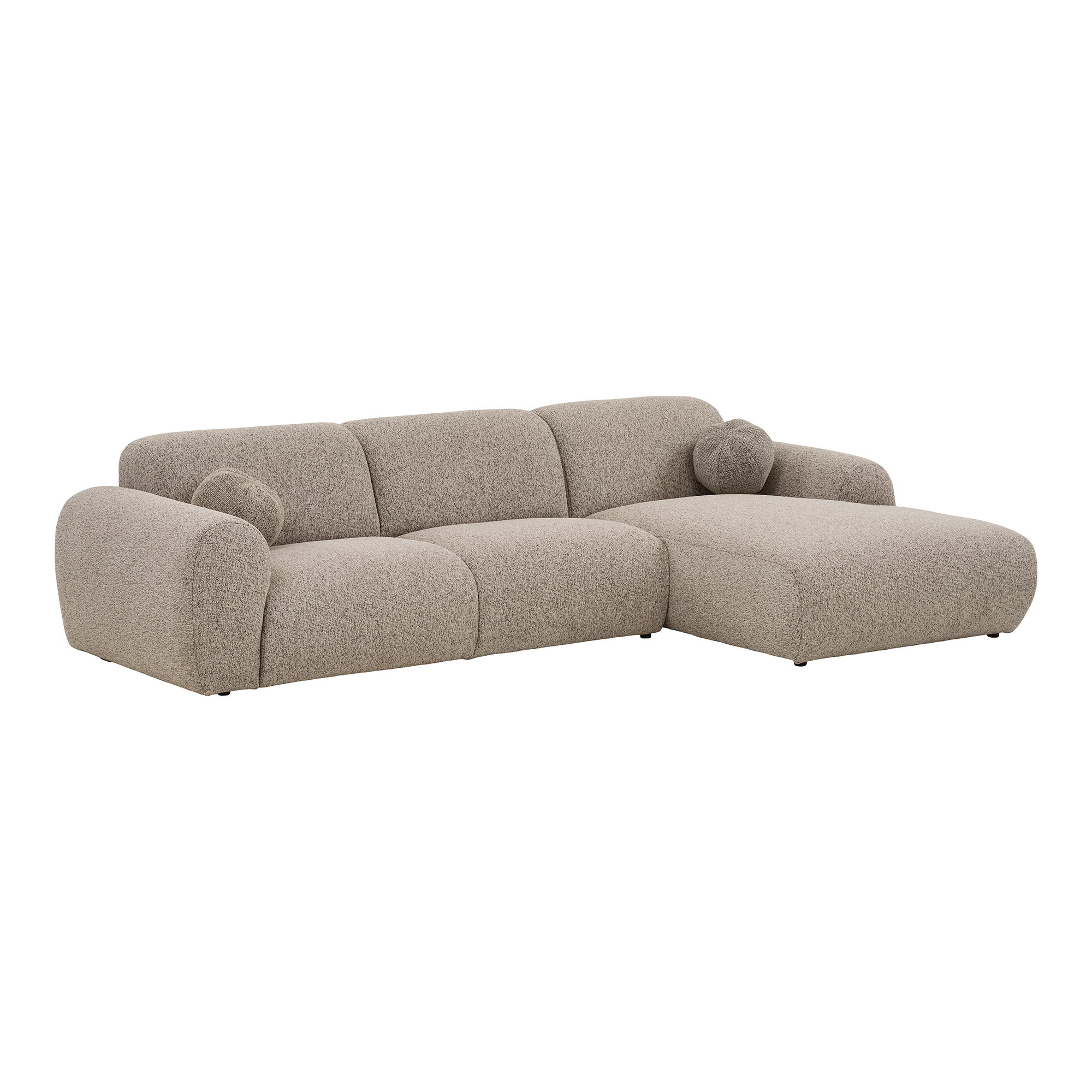 Clyde Loungesofa med to puder, højrevendt, sten grå, HN1405 - Billede 2