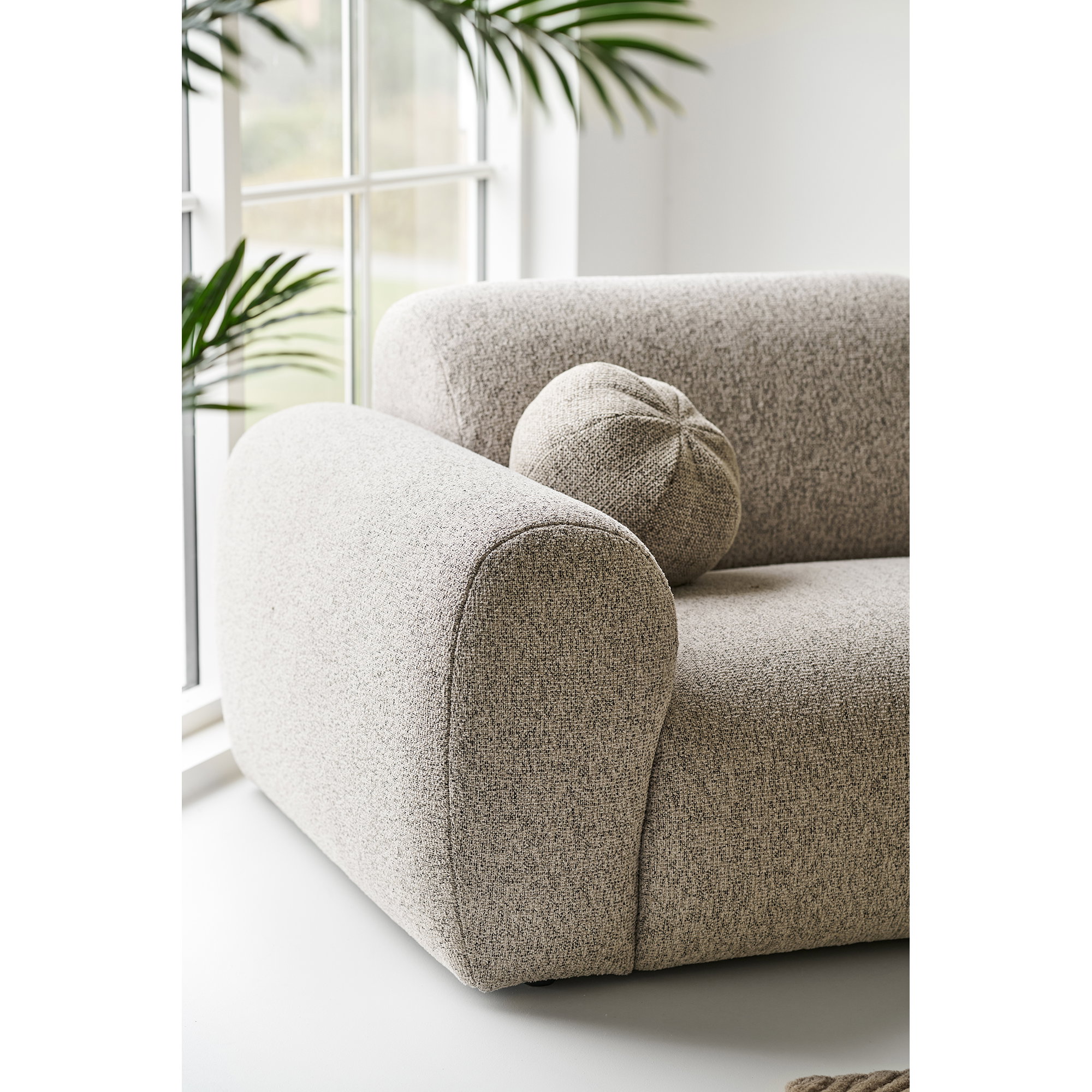 Clyde Loungesofa med to puder, højrevendt, sten grå, HN1405 - Billede 7