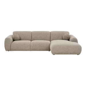 Clyde Loungesofa med to puder, højrevendt, sten grå, HN1405