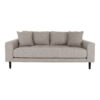Lido 2,5 Personers Sofa, stone med to puder og sorte træben, HN1030