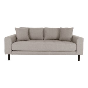 Lido 2,5 Personers Sofa, stone med to puder og sorte træben, HN1030