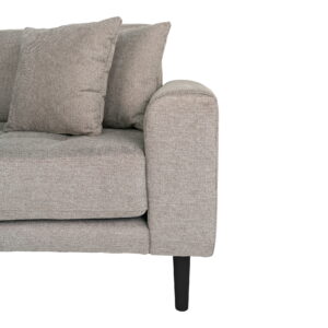 Lido Loungesofa, venstrevendt i stone med fire puder and sorte træben, HN1030 - Billede 3