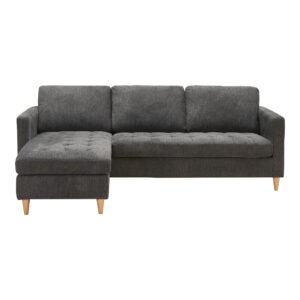 Firenze Sofa, mørkegrå med natur træben, HN1045 - Billede 3