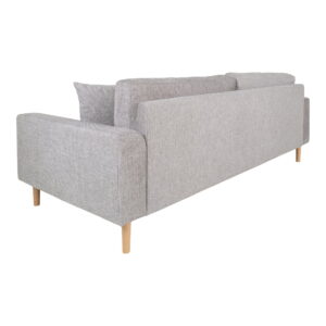 Lido 3 Personers Sofa, lysegrå med to puder og natur træben, HN1040 - Billede 4