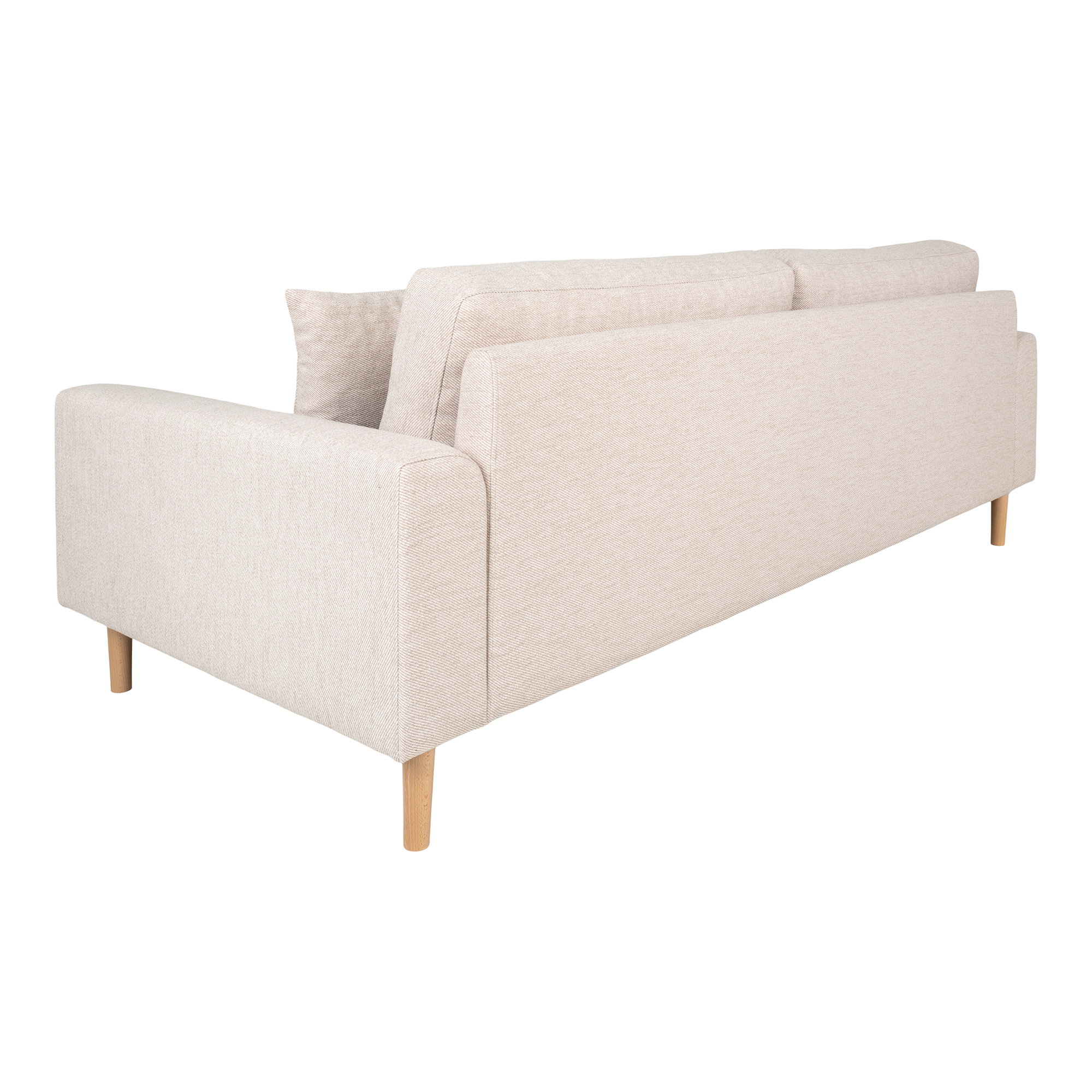 Lido 3 Personers Sofa, sand med to puder og natur træben, HN1050 - Billede 4