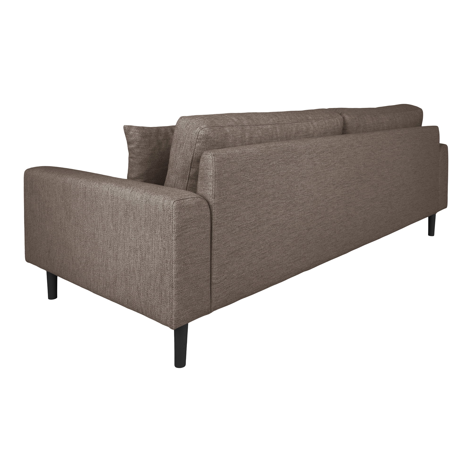 Lido 3 Personers Sofa, brun med to puder og sorte træben, HN1055 - Billede 4